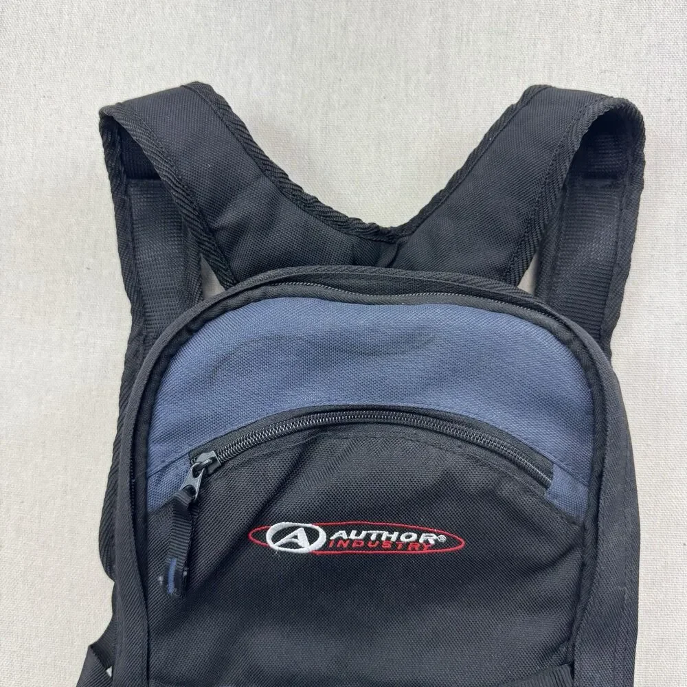 Author Industry H2O Hydration Backpack Black Blue Cycling Hiking Day Pack 18”